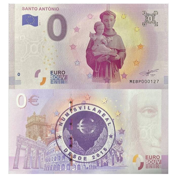 Santo António MEBP 2019-1 (redesenhada por Rainer Fuchs com o logotipo NumisVilaReal Trás)
Ref: 47-11