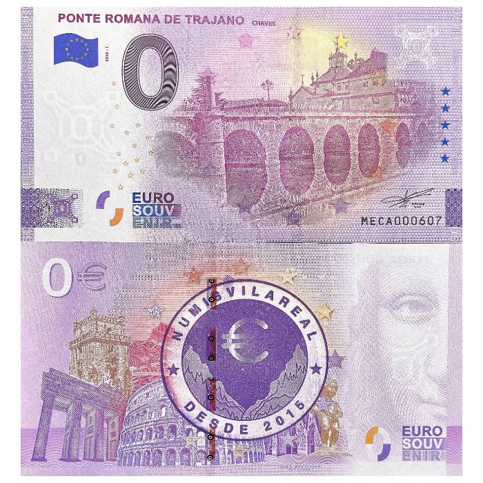 Ponte Romana de Trajano: Chaves MECA 2020-1 (redesenhada por Heinz Rainer Fuchs com o logotipo NumisVilaReal Trás)
Ref: 87-9