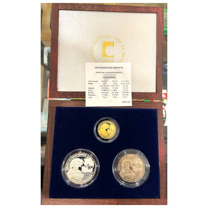 ECU Portugal e os Novos Mundos OURO e PRATA PROOF
