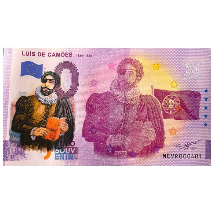 Luís de Camões: 1524-1580 MEVR 2021-1 (sobreimpressão desenho original de Manuel Teixeira)
Ref: 97-10