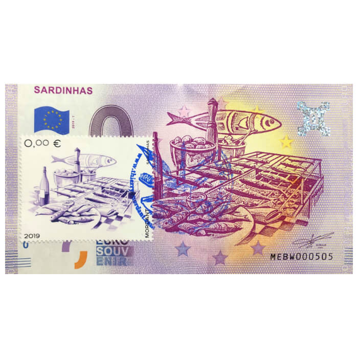 Sardinhas MEBW 2019-1 (carimbo Thierry Mordant e selo 0€)
Ref: 57-2