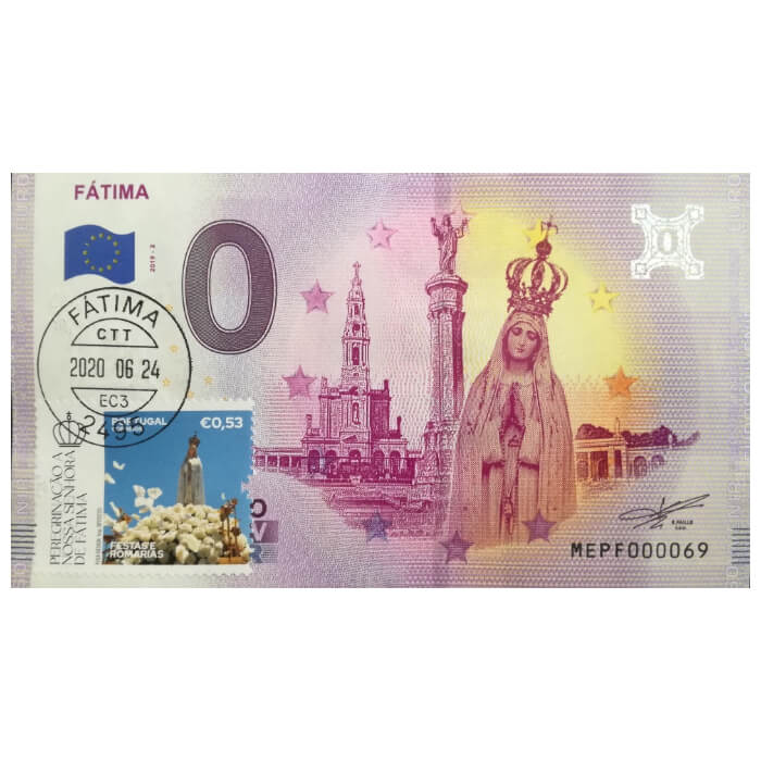 Fátima MEPF 2019-2 (selo e carimbo CTT Peregrinação a Nª Sraª de Fátima 24/6/2020)
Ref: 55-1
