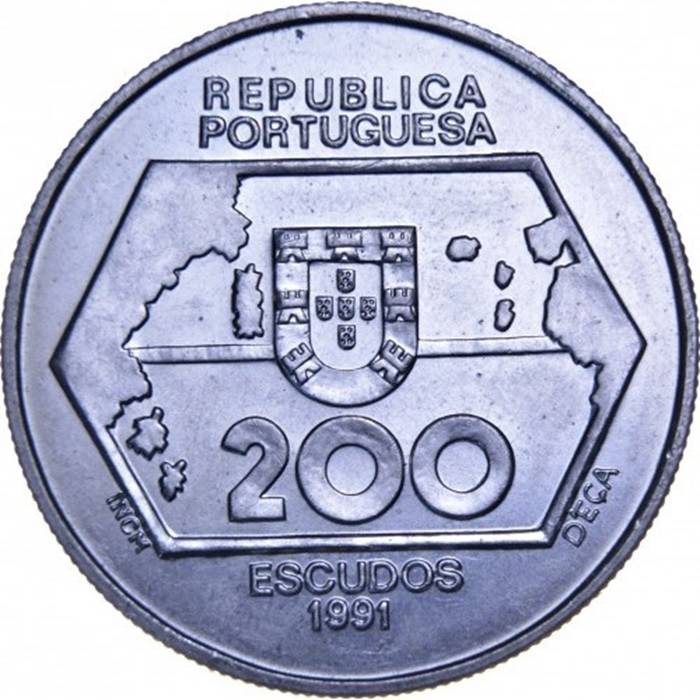 200 Escudos 1991 Navegações para Ocidente Série III