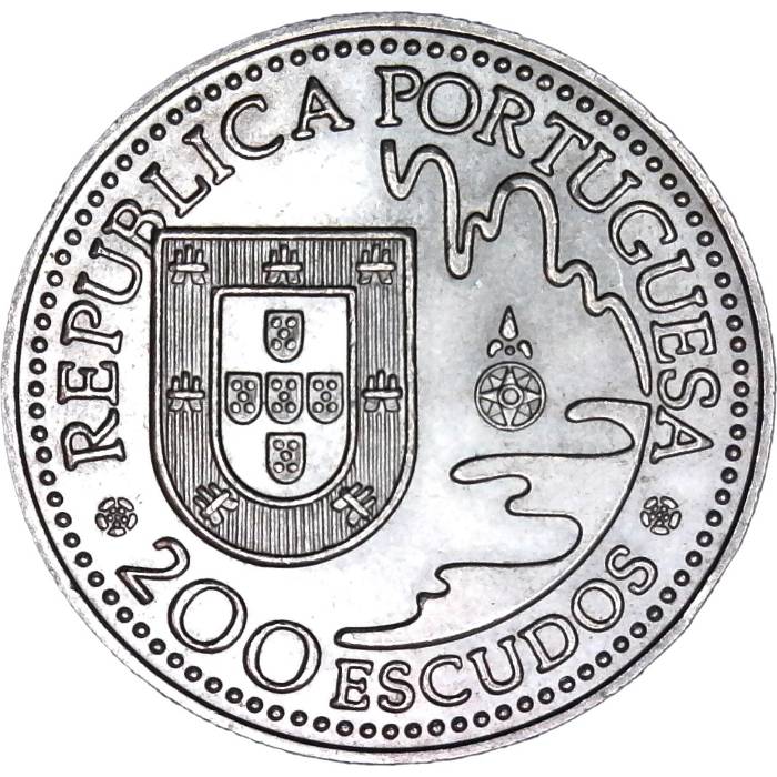 200 Escudos 1993 Desembarque em Tanegashima Série IV
