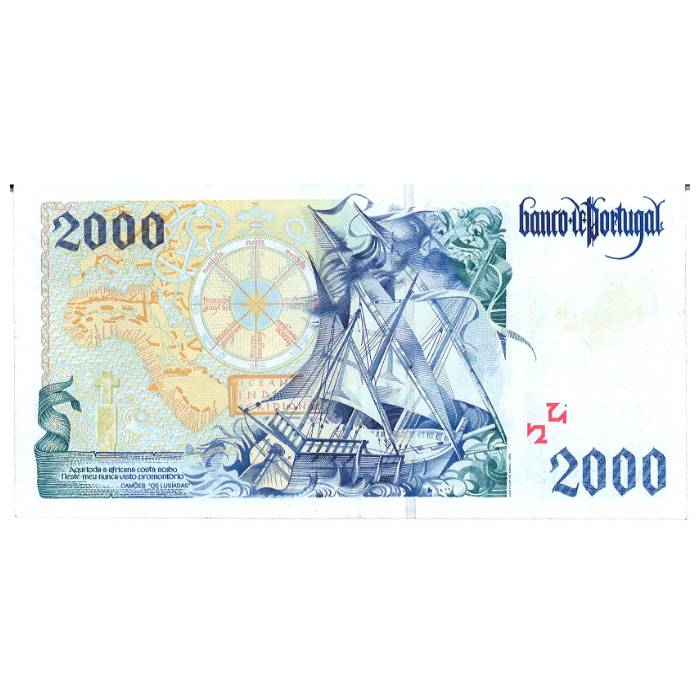 2000 escudos Chapa 2 Bartolomeu Dias 1 de fevereiro de 1996 #A42372512 Q/NOVA
