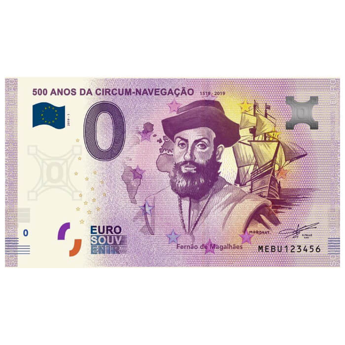 500 Anos da Circum-navegação: 1519-2019 (Fernão de Magalhães) MEBU 2019-1 (sobreimpressão brasão Portugal)
Ref: 53-11