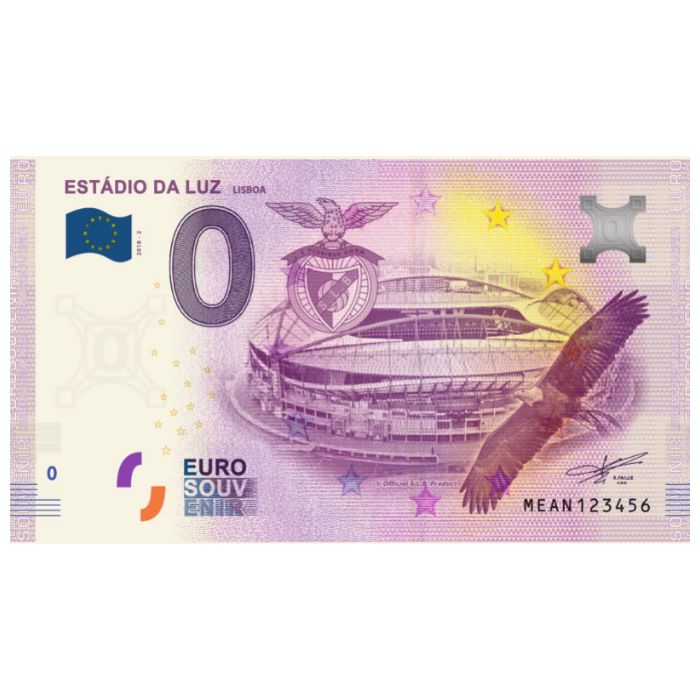 Estádio da Luz: Lisboa MEAN 2018-2 (carimbo Sport Lisboa e Benfica)
										
Ref: 23-1